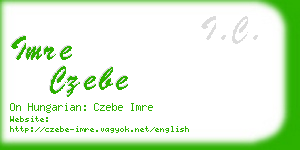 imre czebe business card